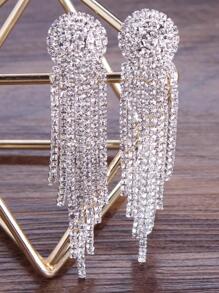 قطعتان من إكسسوارات الزفاف والعروس المتعددة الاستخدامات، أقراط وكليبسات أذن باللون الذهبي والأبيض، أقراط نسائية مناسبة للفساتين الرسمية وفساتين الزفاف، مجوهرات رأس بالطراز الأوروبي والأمريكي، أقراط/كليبسات أذن مزينة بالراين ستون والشرابات