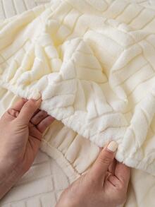 1入組素色簇絨沙發座位日常滌綸多尺寸有彈性沙發墊套適用於家庭 - 米色 - 查看 6