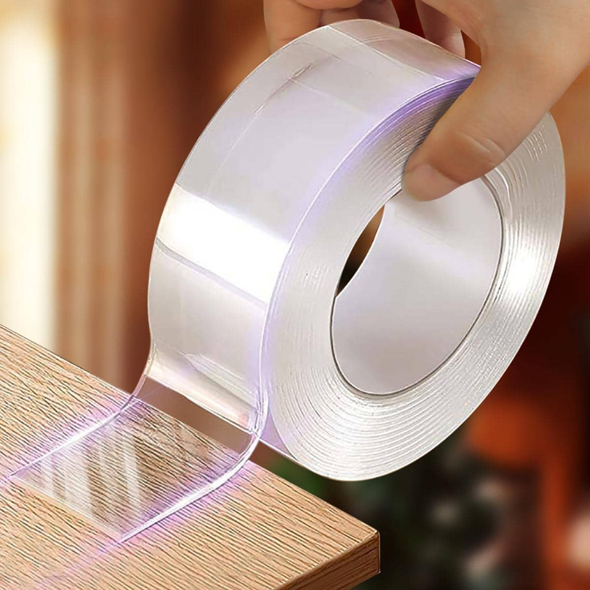 1pc 1M/2M/3/5M Nano Tape Double Sided Tape Transparent NoTrace Reusable Waterproof Adhesive Tape Cleanable Home Gekkotape - Clear - View 1