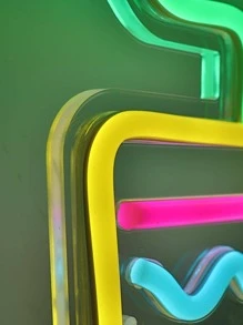 1 pieza Letrero de neón LED PS neón creativo en forma de cactus para casa - Multicolor - Ver 6