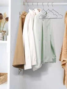 10pcs Plain Non-slip Hanger - Baby Blue - View 3