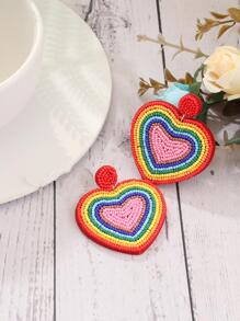 2對/組時尚珠心&假珍珠裝飾耳環,女性日常裝飾 - 彩色的 - 查看 7