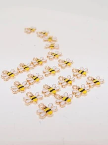 20入組/套時尚鋅合金蜜蜂DIY吊墜適合女士DIY首飾製作 - 彩色 - 查看 4