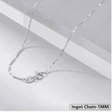 純銀極簡項鍊 - 銀色 - 查看 7