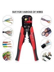 1入組碳鋼切割鉗，現代家用剝線鉗 - 紅色 - 查看 10