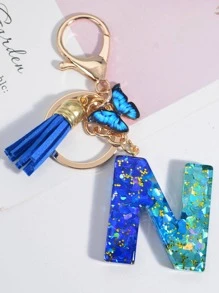 女性鑰匙圈和鑰匙扣 - 寶藍色 - 查看 1