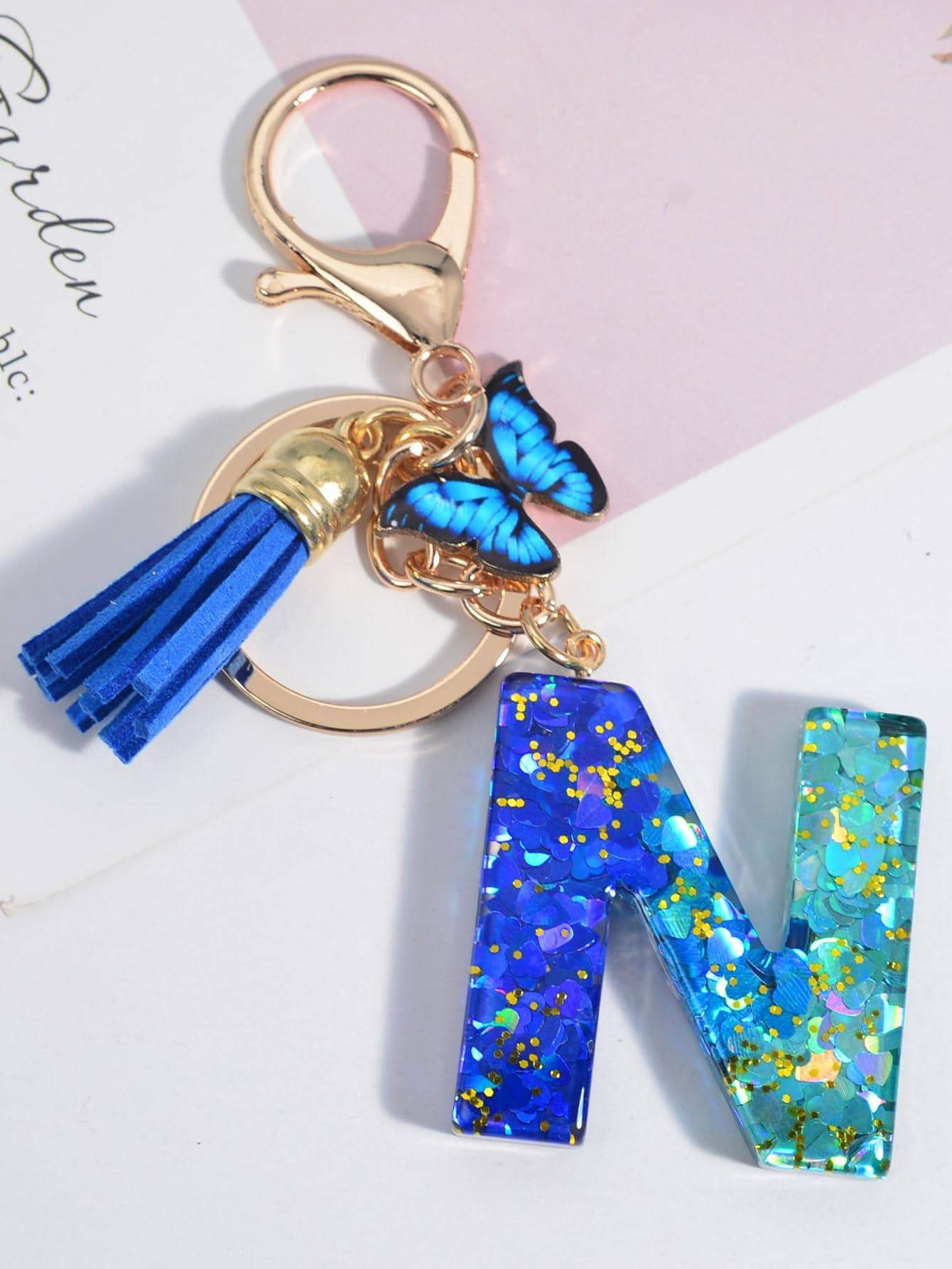 女性鑰匙圈和鑰匙扣 - 寶藍色 - 查看 1