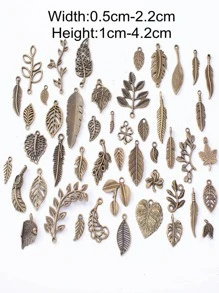 1入組隨機混合樹葉DIY吊墜 - 彩色 - 查看 3