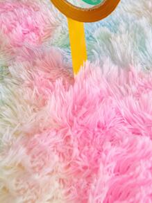 1 pieza Alfombra de tie dye de peluche