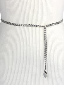 1 dây chuyền nữ thời trang hình bầu dục quyến rũ để trang trí váy - Bạc - Xem 1