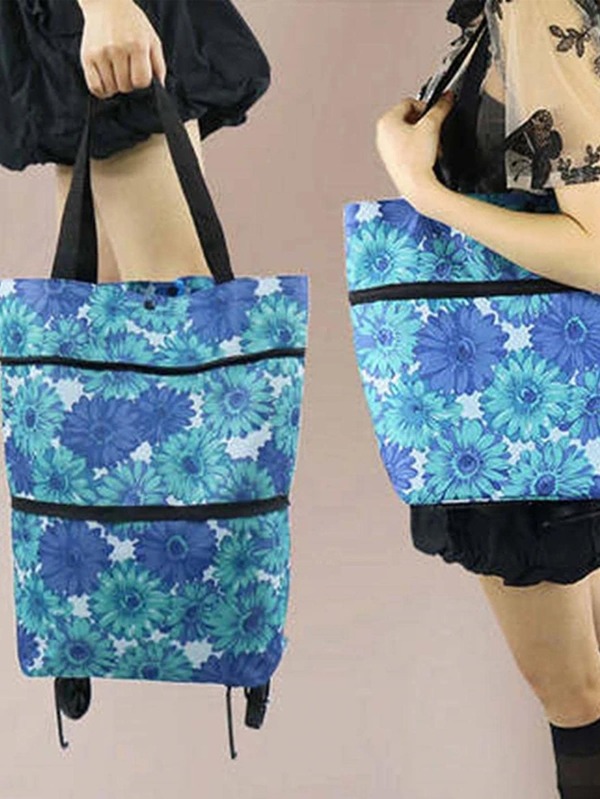 Foldable Trolley Bag Shopping Bag With Wheels Shopping Cart SHEIN USA