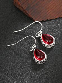 1 Đôi bông tai hình giọt nước đính đá Cubic Zirconia thanh lịch, phù hợp cho nữ giới, lý tưởng cho đám cưới, lễ đính hôn, kỷ niệm, tiệc tùng, Ngày Valentine và làm quà tặng cho mẹ nhân Ngày của Mẹ. - Đỏ - Xem 7