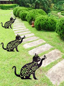 1入組貓貓設計園林裝飾擺件 - 黑色 - 查看 2