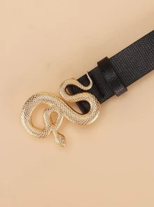 Đời Boho 1 Nữ Da Rắn Nổi Khóa Rắn Thắt Lưng Thời Trang Cho Cuộc Sống Hàng Ngày Halloween - màu đen - Xem 3