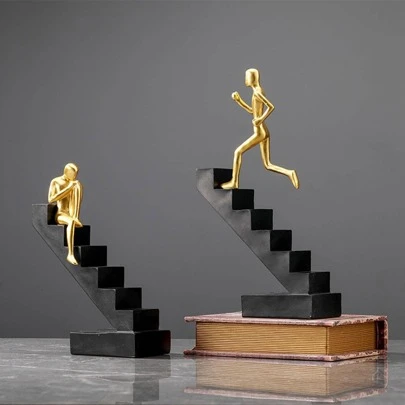 1入組樹脂簡約現代豪華人物擺設,適用於桌面、書架裝飾