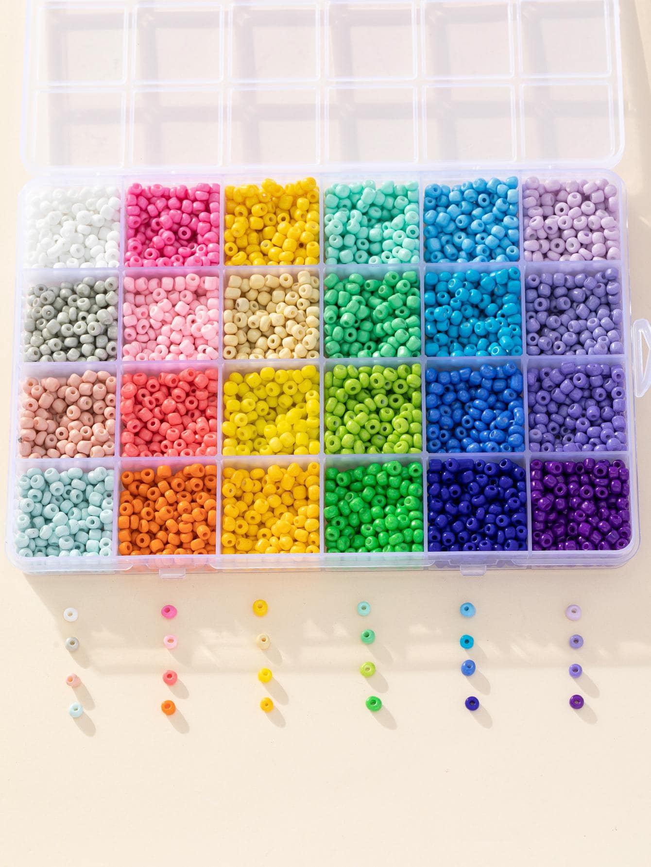 1box 24 Colors Glass Bead DIY Jewelry Accessory Set SHEIN USA