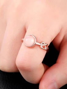 1 件優雅人造月光石女士戒指適合婚禮派對訂婚週年紀念珠寶情人節禮物