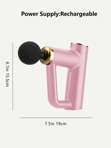 1pc ABS Fascial Gun, Modernist Color Block Fascial Gun For Home - Pink - View 3