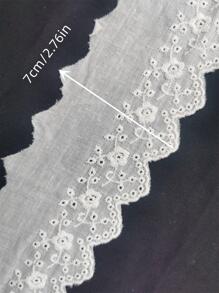 1入組花卉刺繡DIY織帶花邊 - 白色 - 查看 4