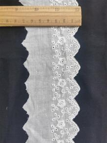 1入組花卉刺繡DIY織帶花邊 - 白色 - 查看 3