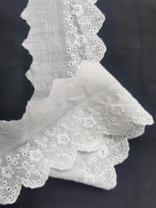 1入組花卉刺繡DIY織帶花邊 - 白色 - 查看 1