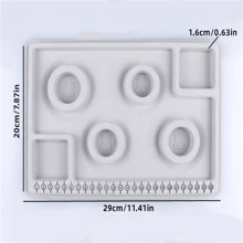1pc Creative Plastic DIY Jewelry Making Measuring Tool Board For Women For DIY Jewelry Making - Grey - View 2