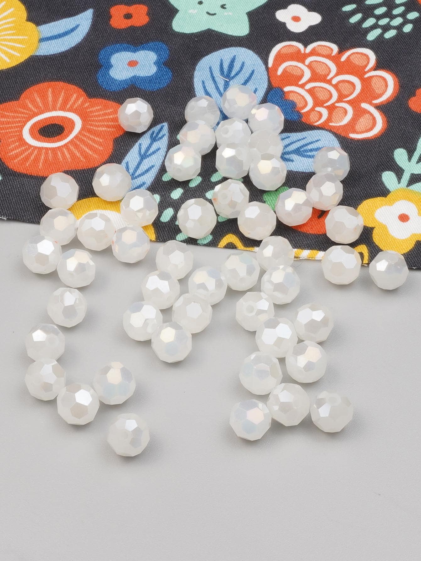 50 cái/bộ Kính Thời Trang Tự Làm Đính Hạt Dành Cho Nữ Để Làm Đồ Trang Sức Tự Làm - trắng - Xem 1