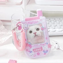 Rosyposy 1pc Cartoon Graphic Card Cover - Baby Pink - View 1