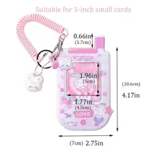 Rosyposy 1pc Cartoon Graphic Card Cover - Baby Pink - View 3