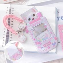 Rosyposy 1pc Cartoon Graphic Card Cover - Baby Pink - View 5