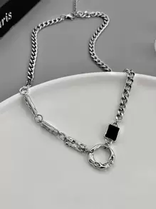 Nhẫn nam, dây chuyền trang trí, quà tặng thời trang phong cách Punk, sản phẩm phổ biến cho vẻ ngoài sành điệu, cá tính. - Bạc - Xem 1