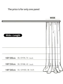 Embroidered Detail Single Panel Sheer Curtain, Modern Polyester Light Filtering Sheer Curtain For Household