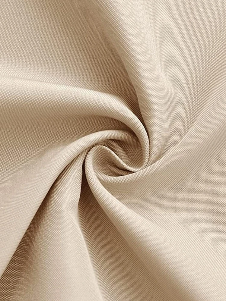 ソリッドカラーのナプキンクロス、ディナーテーブルやパーティー用のシンプルなポリエステルテーブルナプキン6枚 - ベージュ - 見る 4