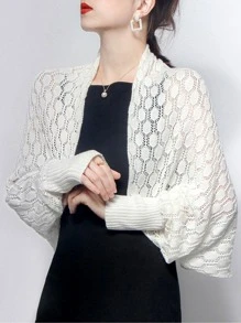 女性披肩 - 白色 - 查看 1