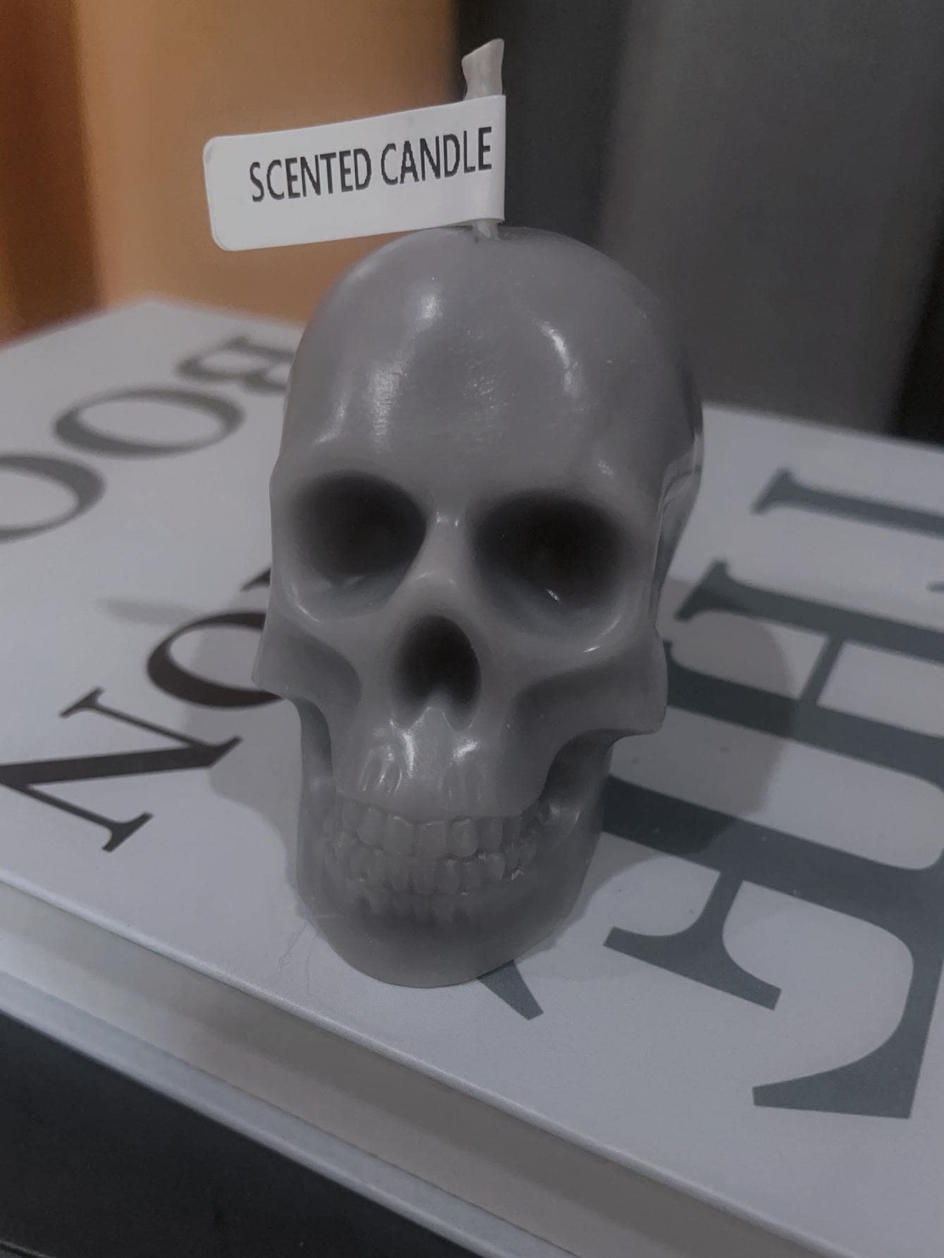 נר בצורת גולגולת 1 יחידה - ריבוי צבעים - ראה 2