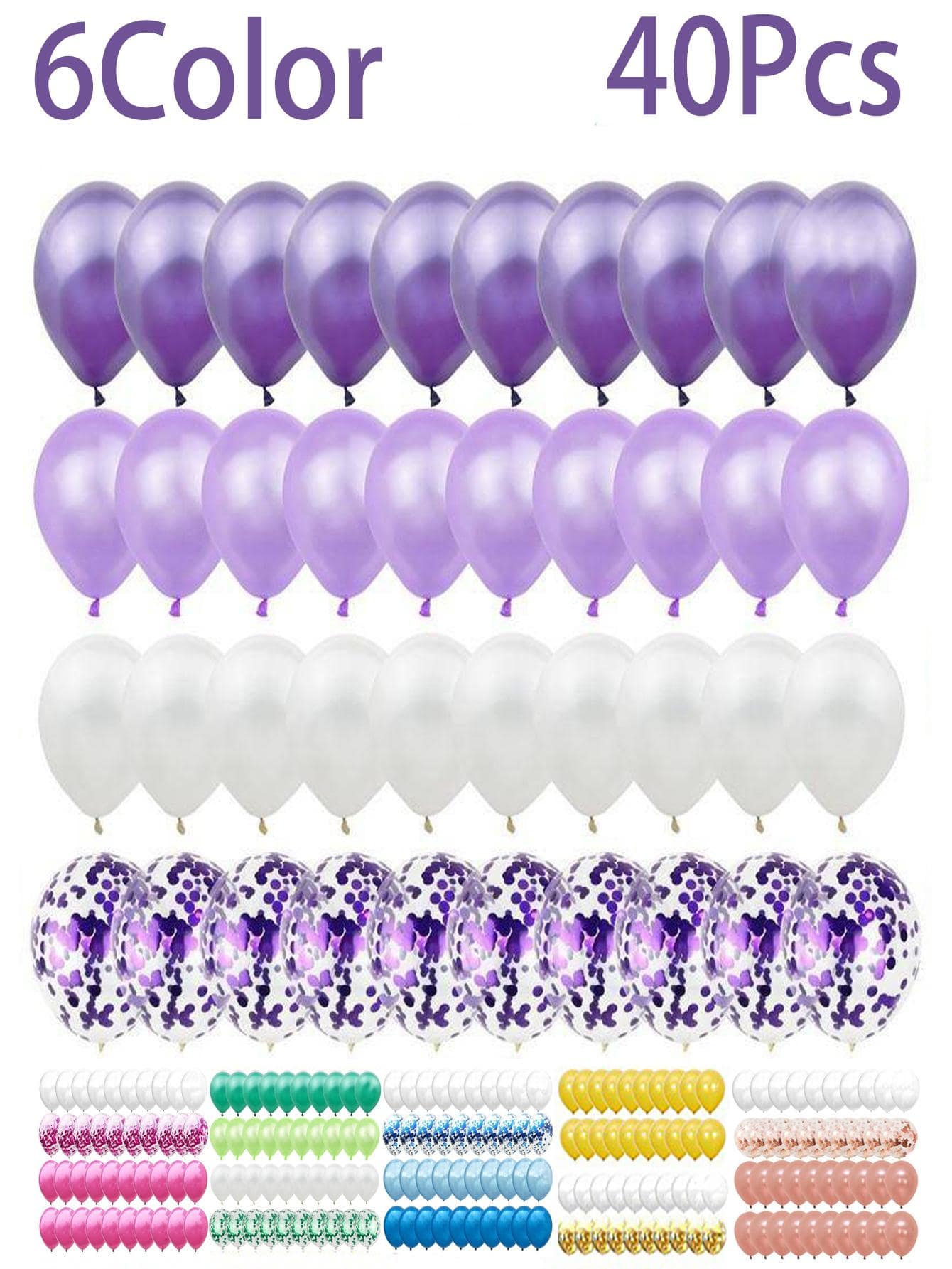 40Pcs/Set 12inch Mix Blue Rose Gold Confetti Latex Balloon For Birthday Anniversary Wedding Balloons Party Decorations