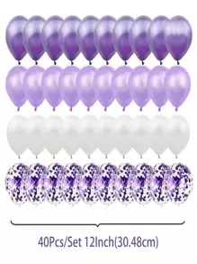 40Pcs/Set 12inch Mix Blue Rose Gold Confetti Latex Balloon For Birthday Anniversary Wedding Balloons Party Decorations