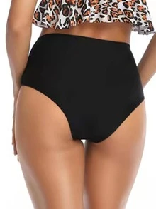Summer Beach Black High Waist Triangle Bikini Bottom