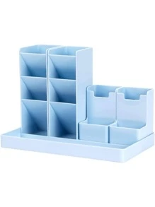 Desk Organizer Pens Markers Pencils Office Home - 藍色 - 查看 2