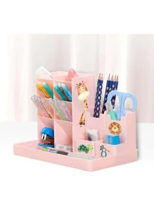 Desk Organizer Pens Markers Pencils Office Home - 藍色 - 查看 4