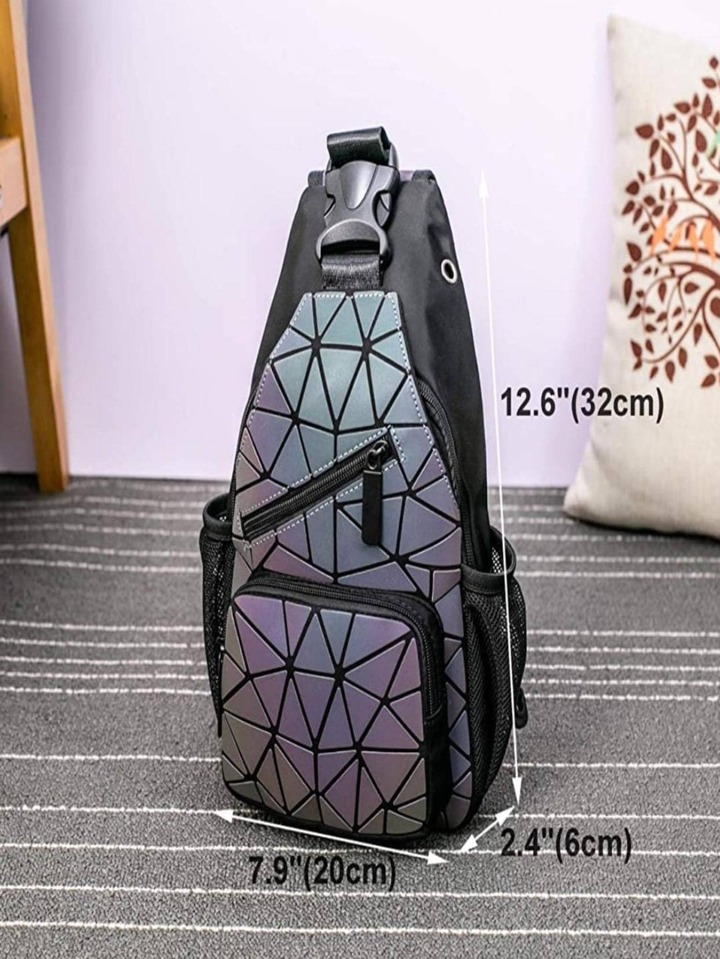 Mochila discount holográfica geométrica