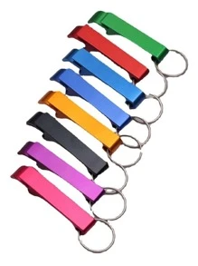 Aluminum Keychain Opener Different Color - Clear - View 1