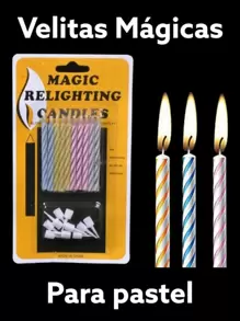 Velas para pastel velitas magicas que vuelven a encender paquete con 10 velas fiestas ceremonias cumpleaños celebraciones eventos decoracion de pasteles sorpresa mujer niña niño tops bolsas temática bienvenida al hogar día del regreso al cole inaguración de casa graduación aniversario bodas bebé revelacion de sexo nupcial jubilación - Multicolor - Ver 1
