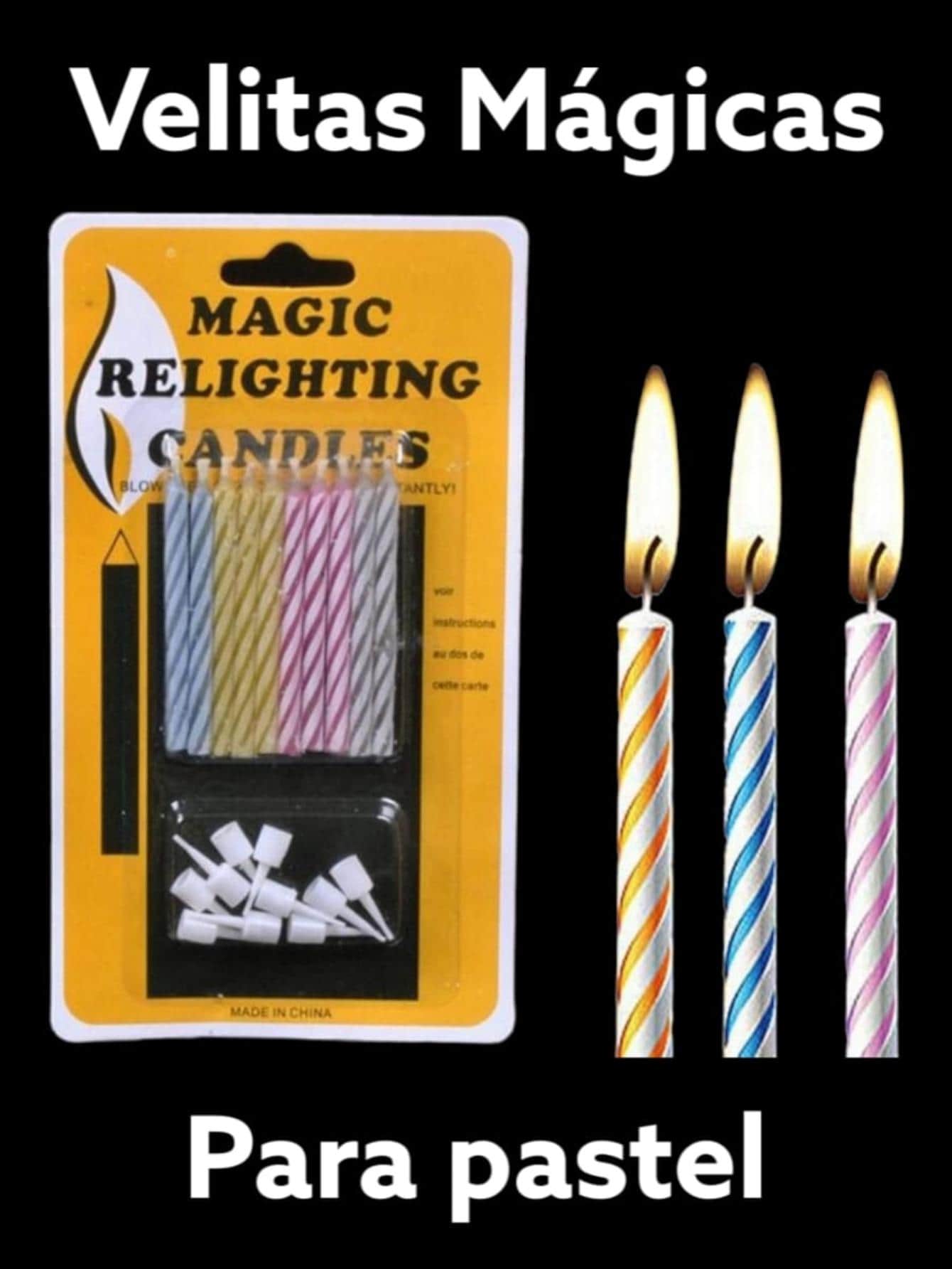Velas para pastel velitas magicas que vuelven a encender paquete con 10 velas fiestas ceremonias cumpleaños celebraciones eventos decoracion de pasteles sorpresa mujer niña niño tops bolsas temática bienvenida al hogar día del regreso al cole inaguración de casa graduación aniversario bodas bebé revelacion de sexo nupcial jubilación - Multicolor - Ver 1