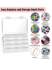 26pcs Clear Storage Box, Simple Stationery Storage Box For Home, Office - Clear - View 3