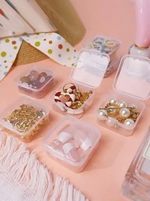 26pcs Clear Storage Box, Simple Stationery Storage Box For Home, Office - Clear - View 4