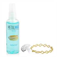 Solución Limpiadora de Plata Oro 100 ml Metal Max - Azul - Ver 5