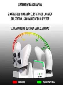 Base Ventilador Para Xbox Series S Con 2 Pilas Recargables - Blanco - Ver 4