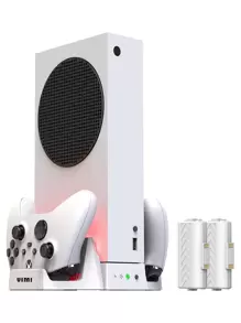 Base Ventilador Para Xbox Series S Con 2 Pilas Recargables - Blanco - Ver 1