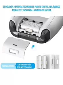 Base Ventilador Para Xbox Series S Con 2 Pilas Recargables - Blanco - Ver 8